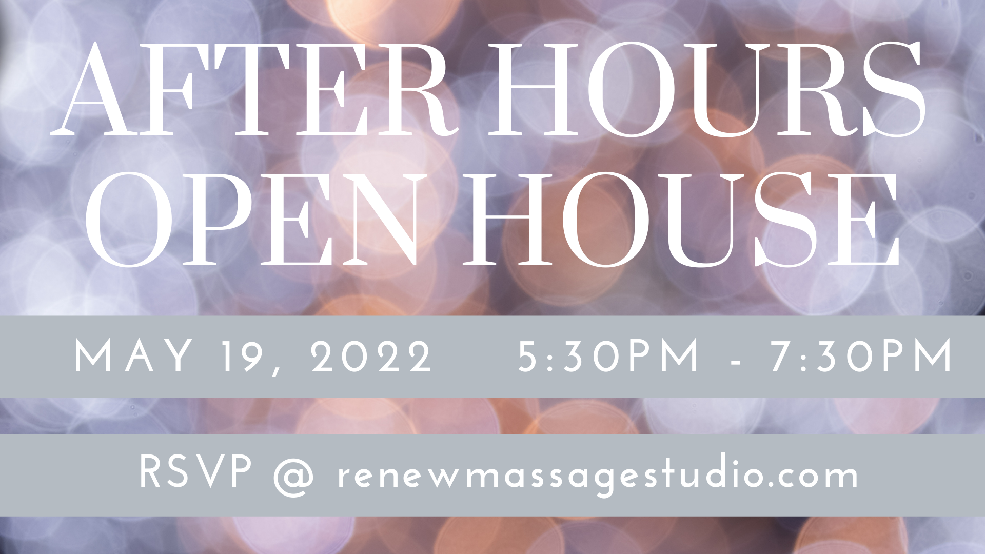 Applewood After Hours Meet & Greet! Renew Massage Studio